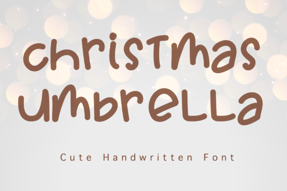 Christmas Umbrella Font for Web Design