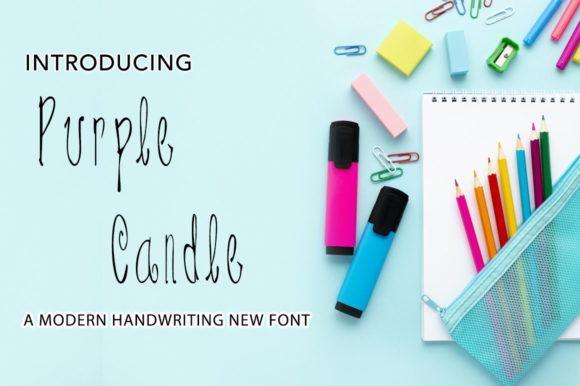 Purple Candle Font: A Creative Touch