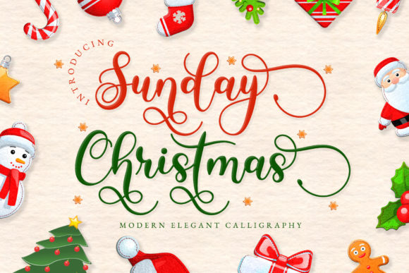 Sunday Christmas Font for Creative Projects
