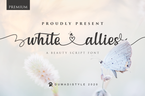 White Allies Font: A Delicate Design Touch